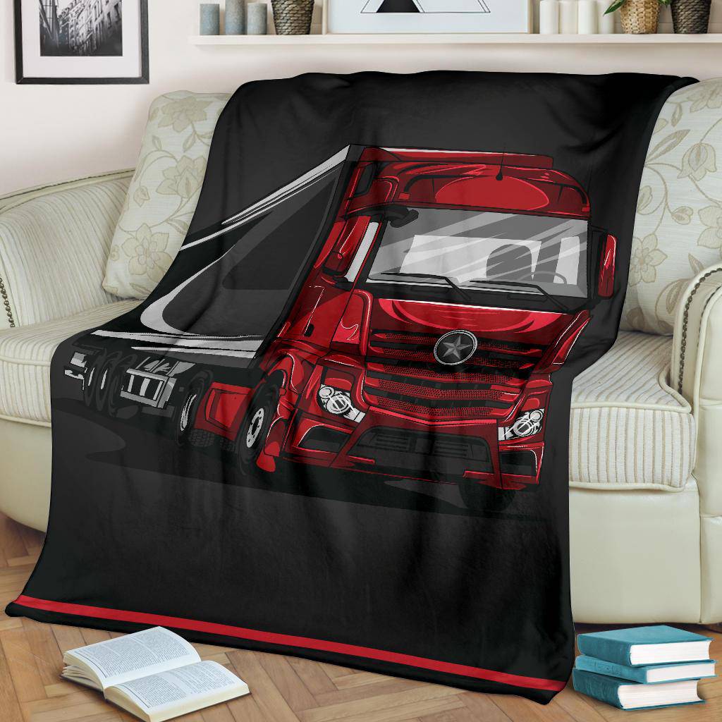 Red Star Truck Cartoon Premium Blanket - Top Content | POD Collection | Free Shipping