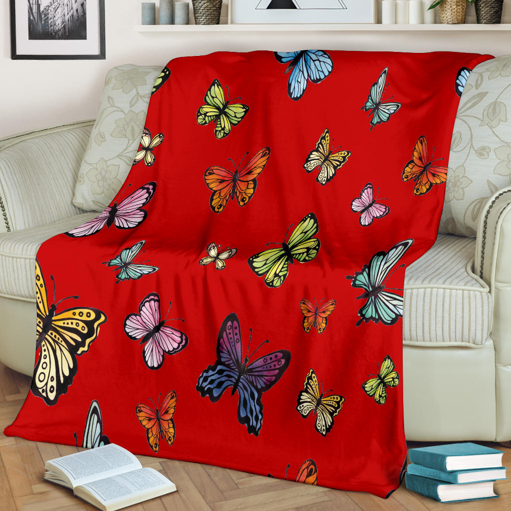 colorful butterflies red collection blanket - Top Content | POD Collection | Free Shipping