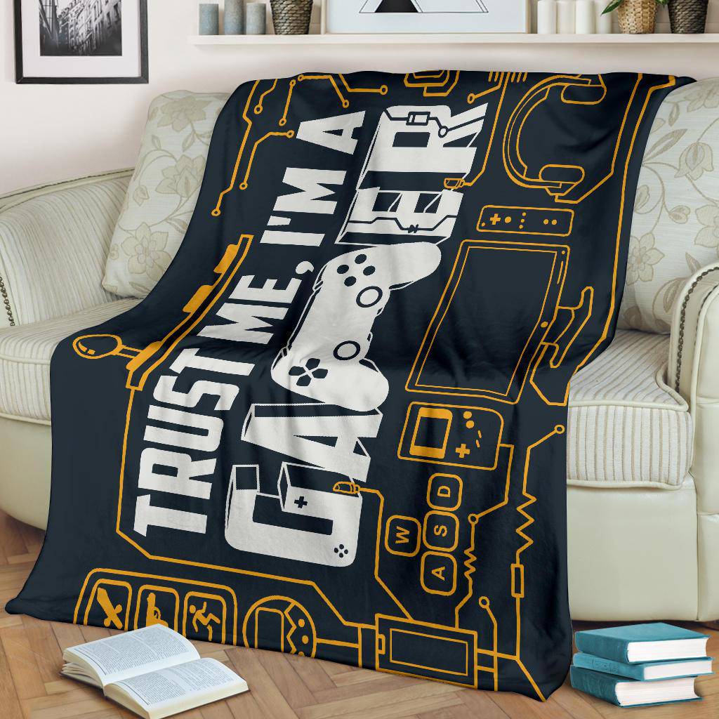 Trust Me I am a Gamer Console Premium Blanket - Top Content | POD Collection | Free Shipping