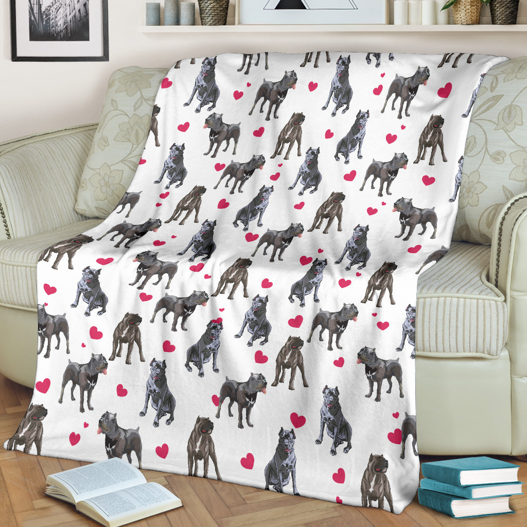 Cane Corso Heart Blanket