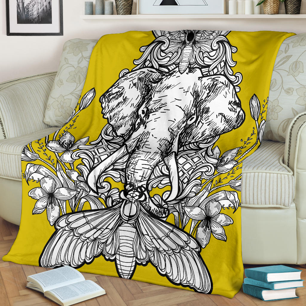 yellow elefant artistic blanket - Top Content | POD Collection | Free Shipping