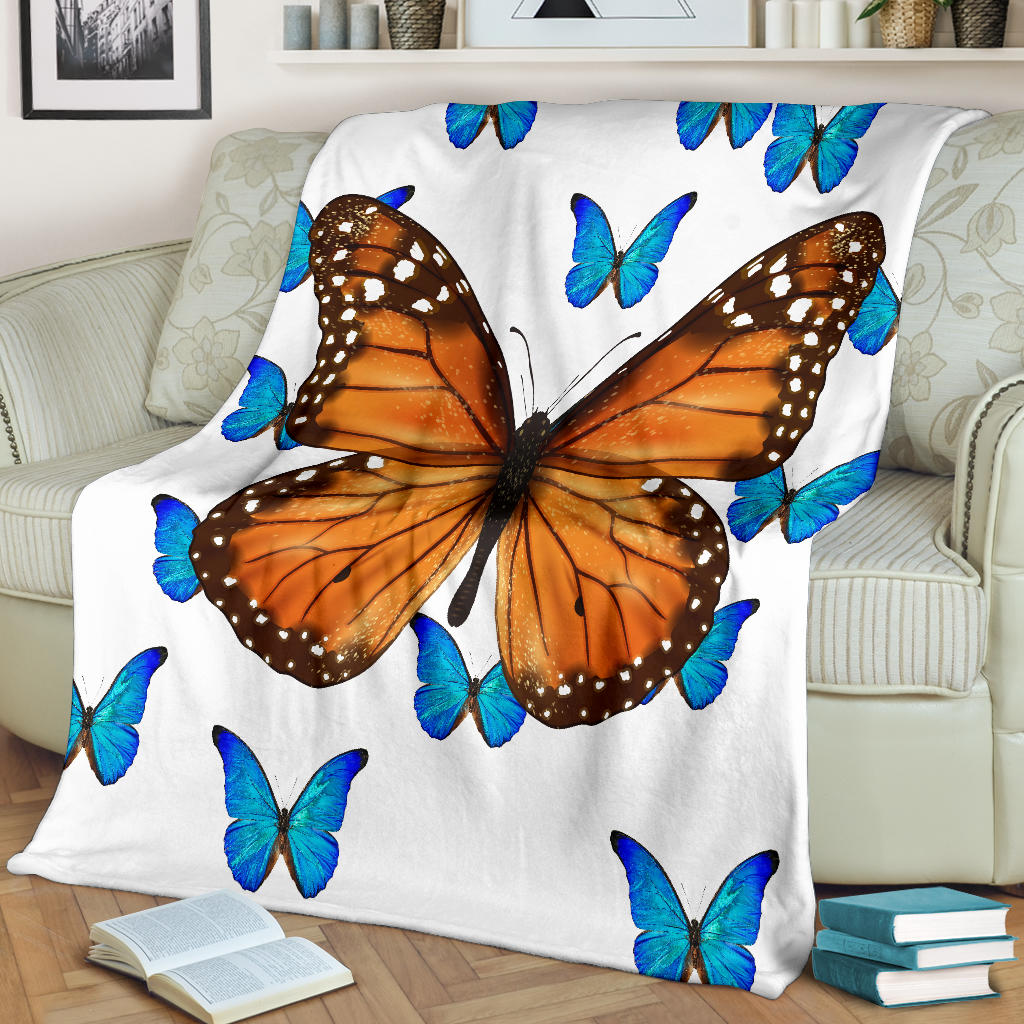 White Big Butterfly blanket - Top Content | POD Collection | Free Shipping