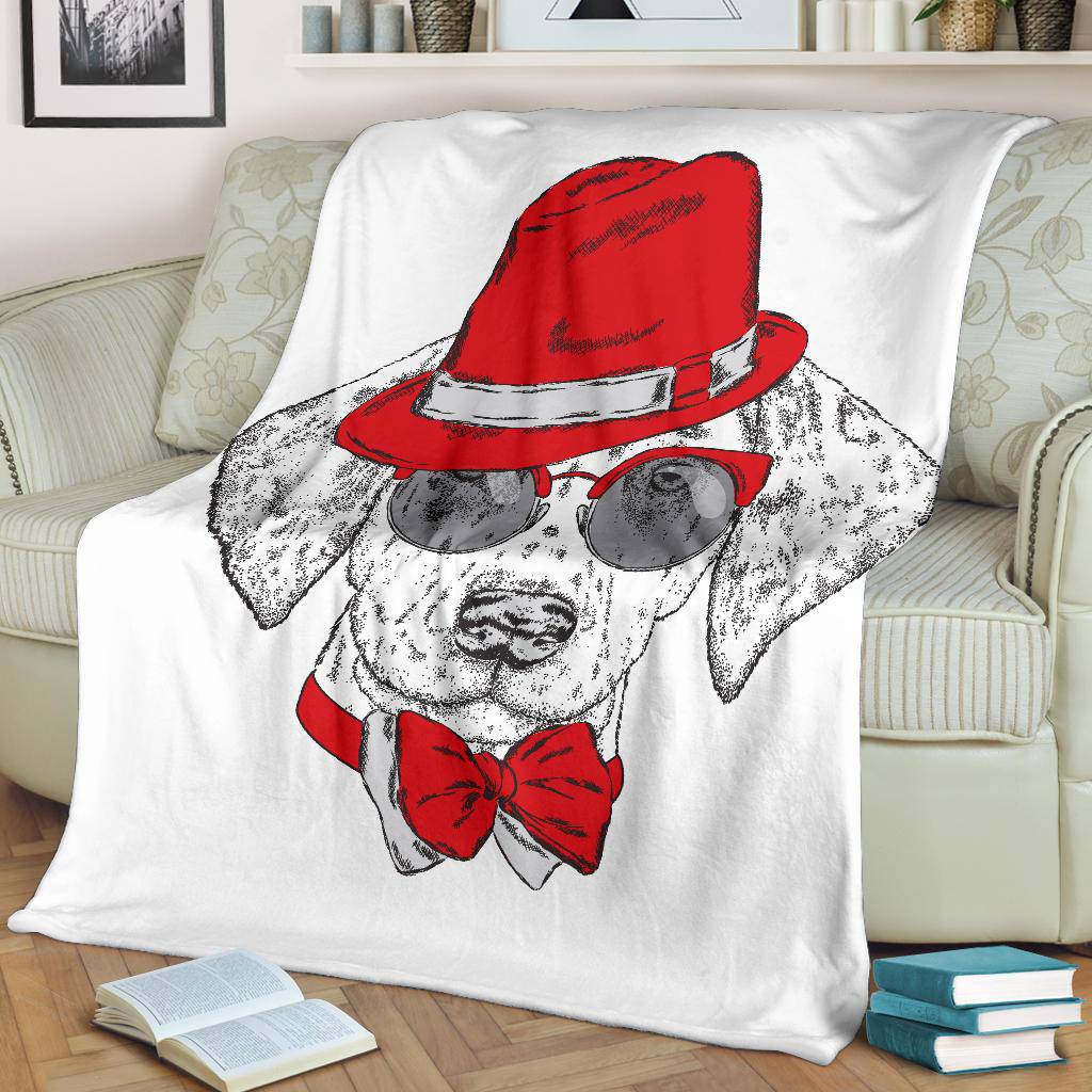 Beautiful Dog Breed with Hat Premium Blanket - Top Content | POD Collection | Free Shipping