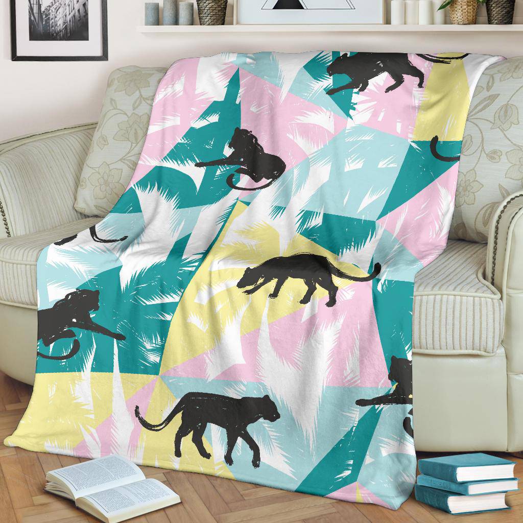 Abstract Art, Leopard Jungle, Exotic Palm Trees Premium Blanket - Top Content | POD Collection | Free Shipping