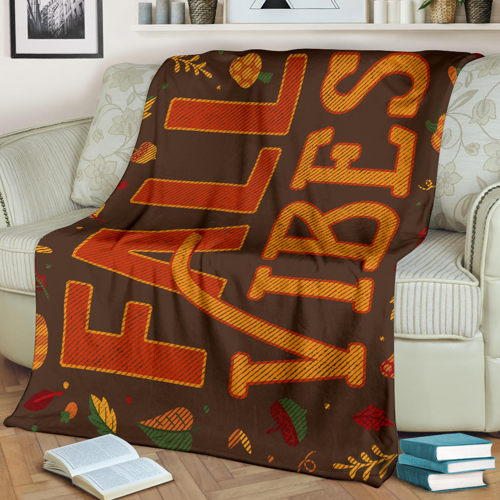 Fall Vibes Fleece Blanket