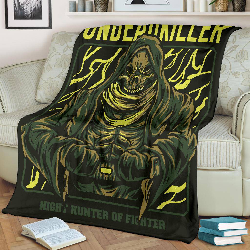 Undead Killer Skull Art Cartoon Premium Blanket - Top Content | POD Collection | Free Shipping