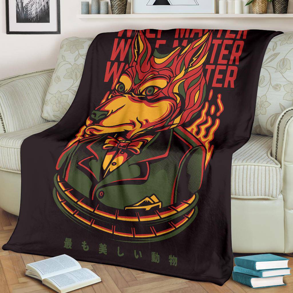 Premium Blanket Smart Wolf Master Cartoon - Top Content | POD Collection | Free Shipping