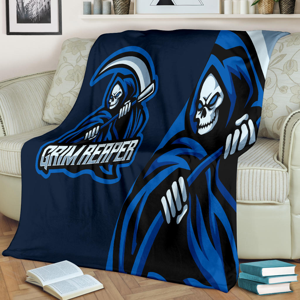 Blue Grim Reaper Blanket