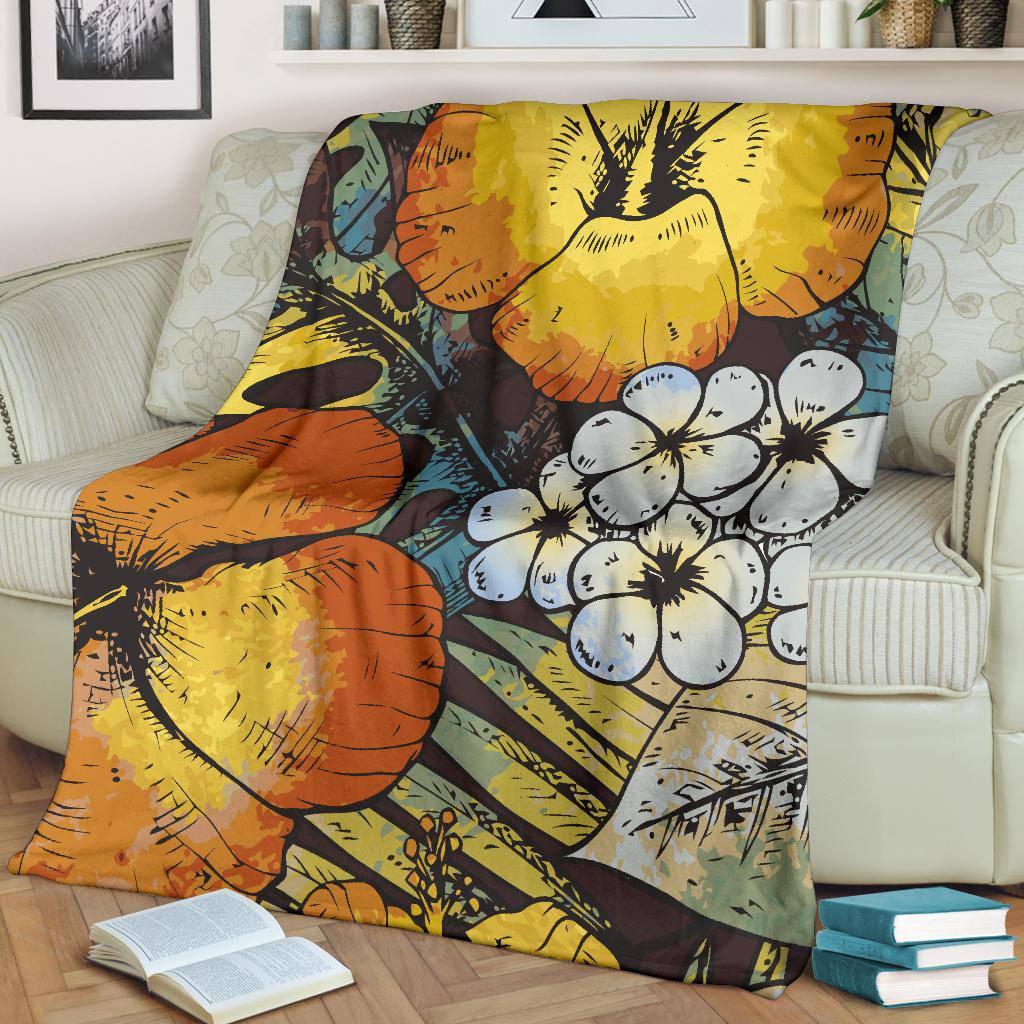 Hand Drawn Floral Pattern Premium Blanket - Top Content | POD Collection | Free Shipping