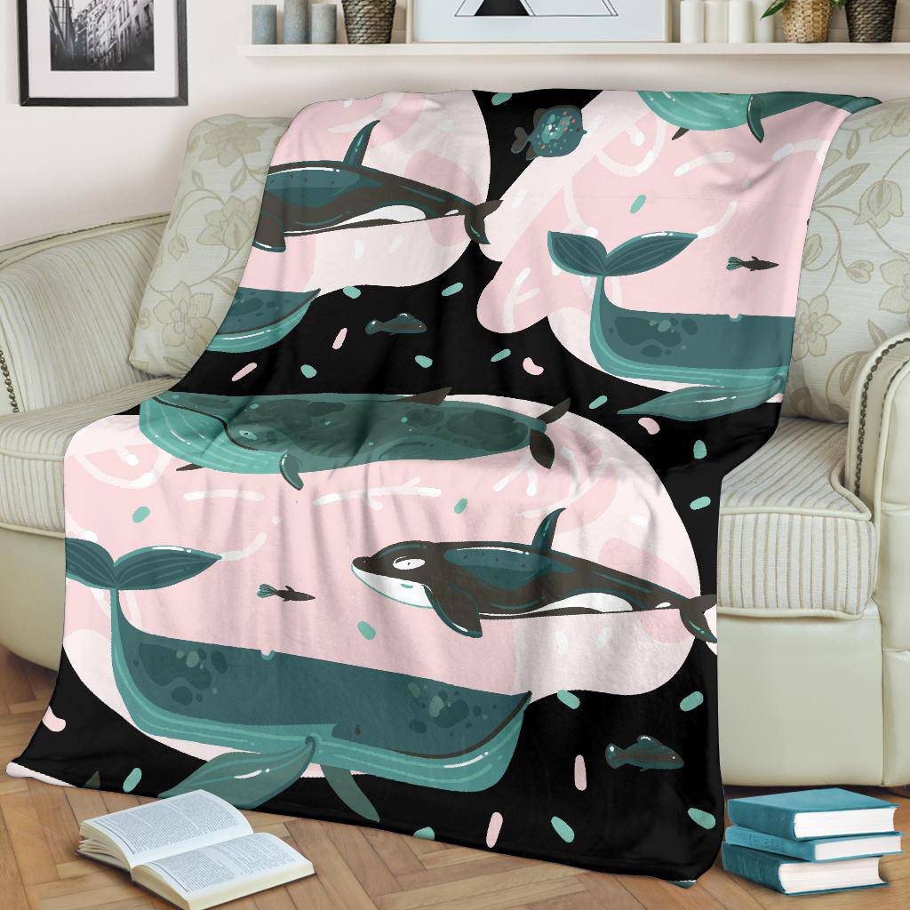 Whales Fishes Sea Underwater Life Premium Blanket - Top Content | POD Collection | Free Shipping