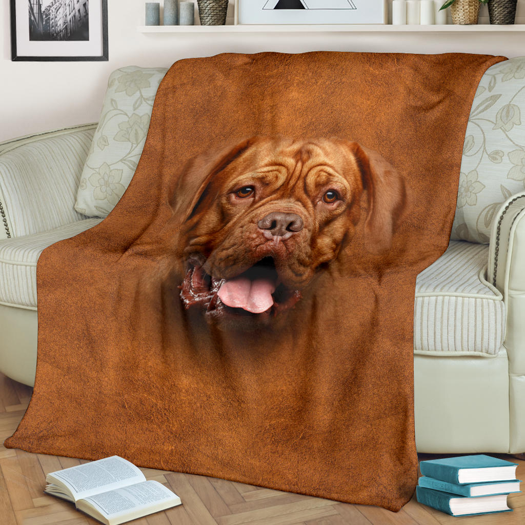 Dogue De Bordeaux Face Hair Blanket