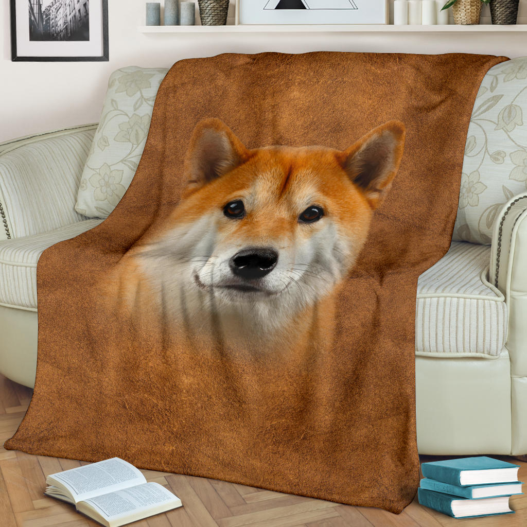 Shiba Inu Face Hair Blanket