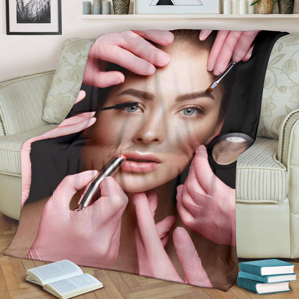 Beauty hands face makeup premium blanket - Top Content | POD Collection | Free Shipping