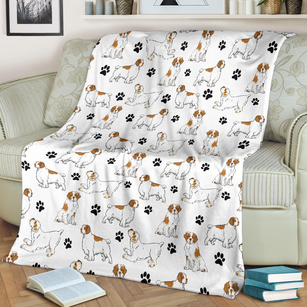 Clumber Spaniel Paw Blanket