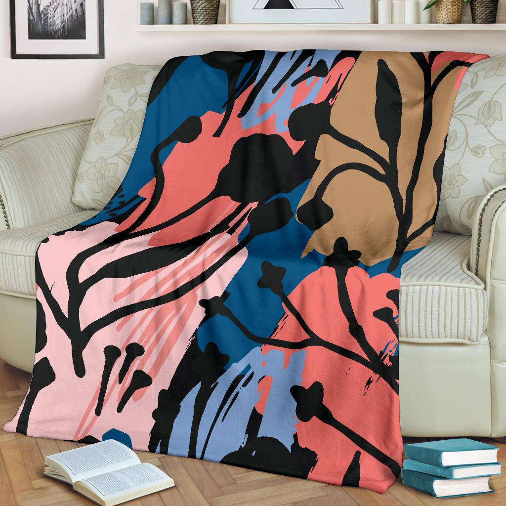 Abstract Art Floral Plants Premium Blanket - Top Content | POD Collection | Free Shipping