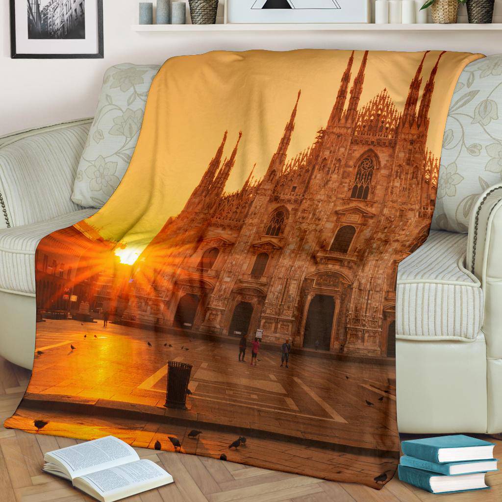 Milan Europe Travel City Sunrise Travel Premium Blanket - Top Content | POD Collection | Free Shipping