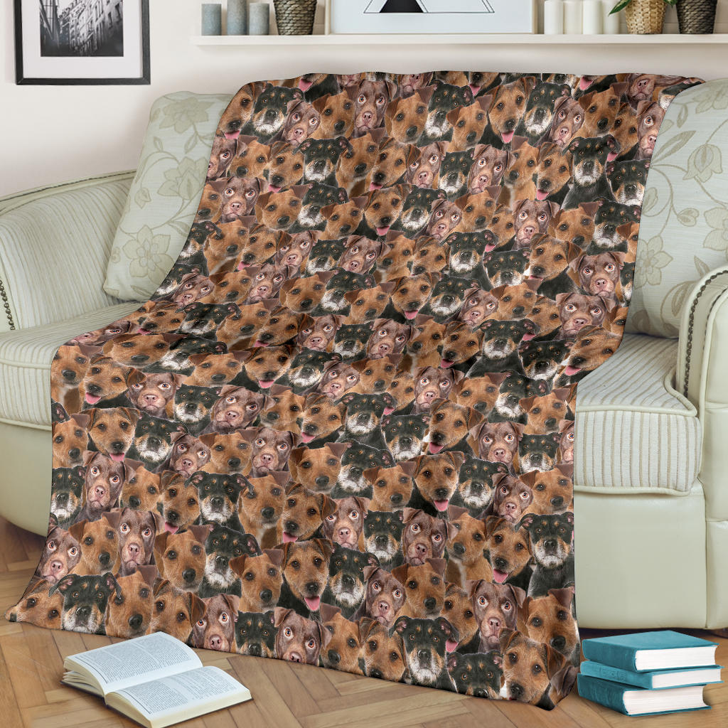 Patterdale Terrier Full Face Blanket