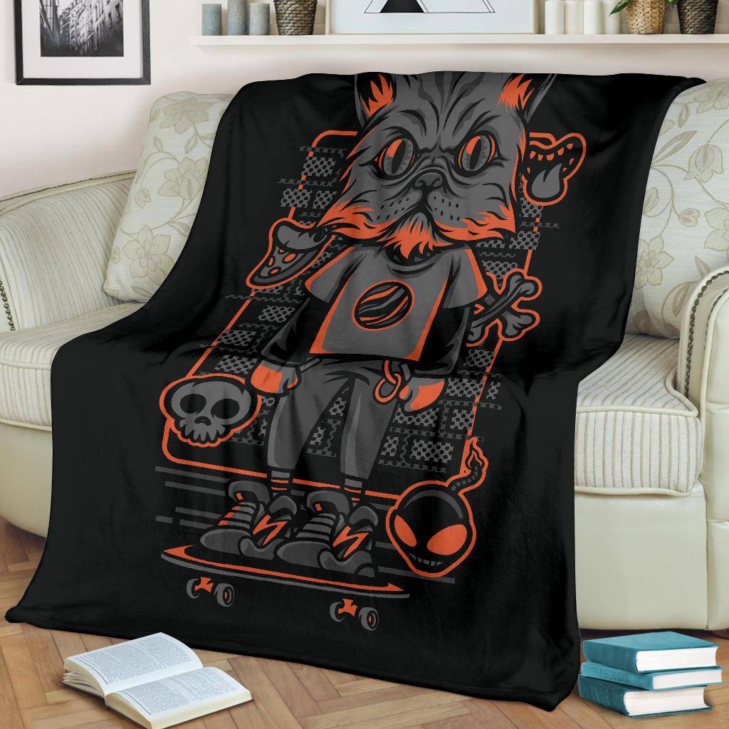 Street Style Cat Art Cartoon Premium Blanket - Top Content | POD Collection | Free Shipping