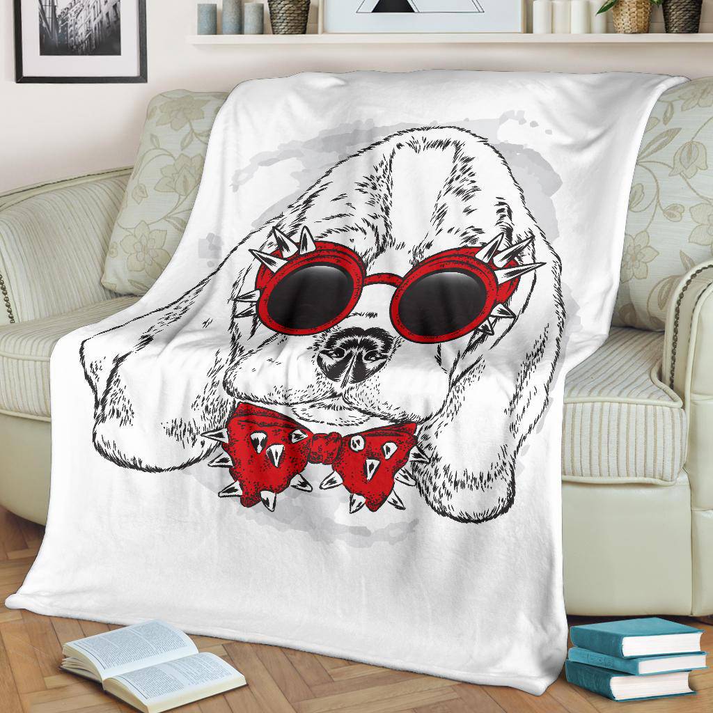 Stylish Dog Puppy Drawing Premium Blanket - Top Content | POD Collection | Free Shipping