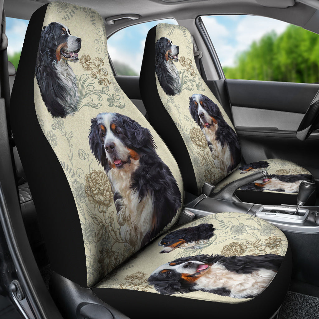 Bernese Mountain Car Seat Covers (Set of 2)