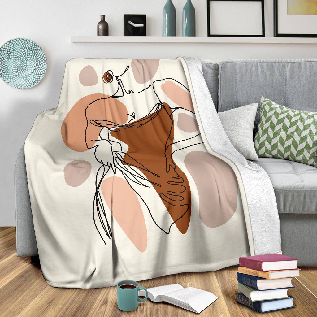 Abstract Art Beautiful Woman Body Figure Premium Blanket - Top Content | POD Collection | Free Shipping