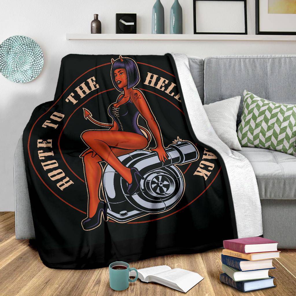 Road to the Hell and Back Devil Woman Premium Blanket - Top Content | POD Collection | Free Shipping