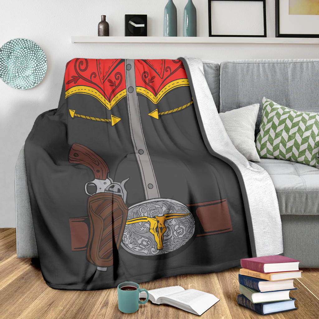 Cowboy Design Fleece Blanket