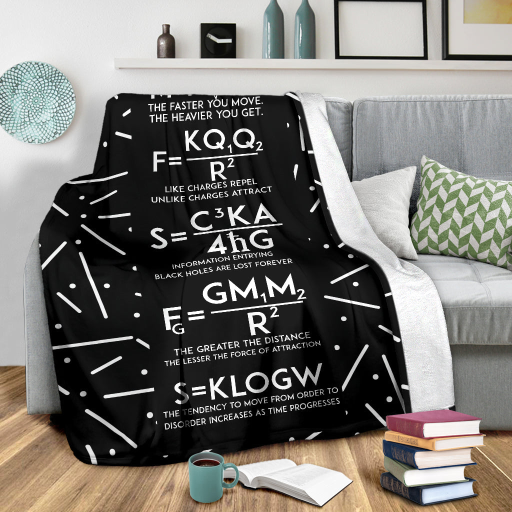 Physics Formulas Fleece Blanket