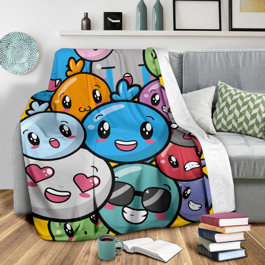 Anime Kawaii Smileys Blanket