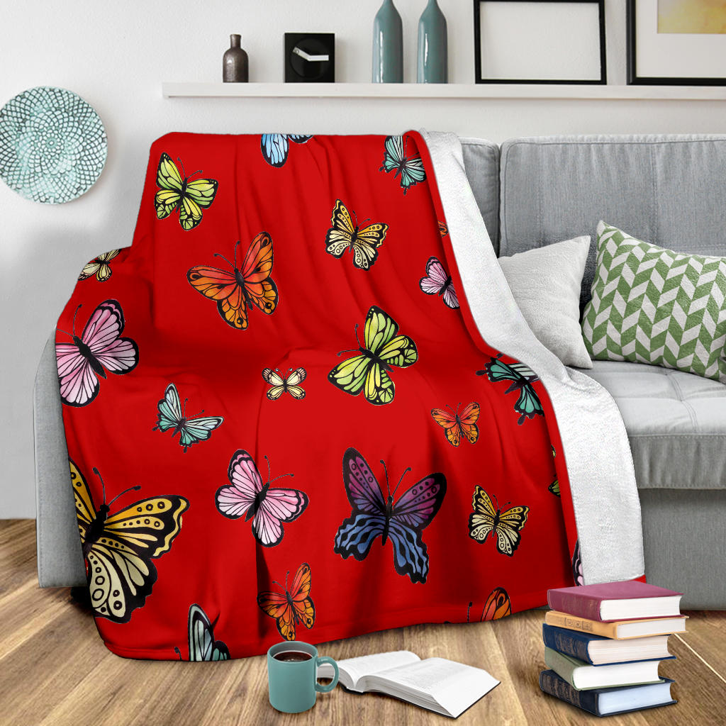 colorful butterflies red collection blanket - Top Content | POD Collection | Free Shipping