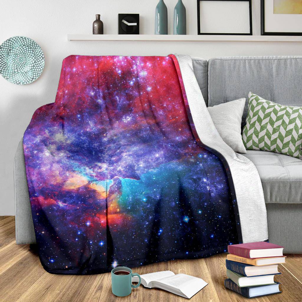 Surreal Colorful Galaxy Star Dust Premium Blanket - Top Content | POD Collection | Free Shipping