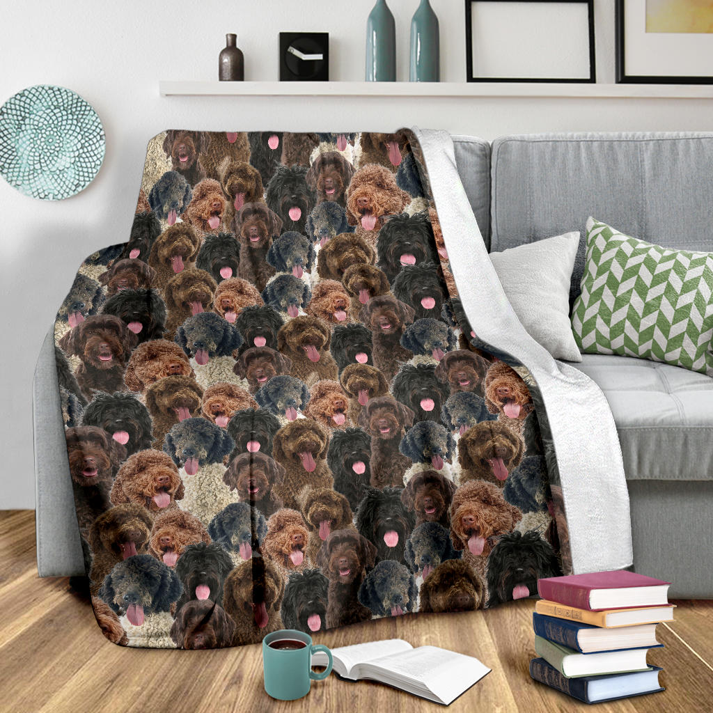 Portuguese Water Dog Full Face Blanket