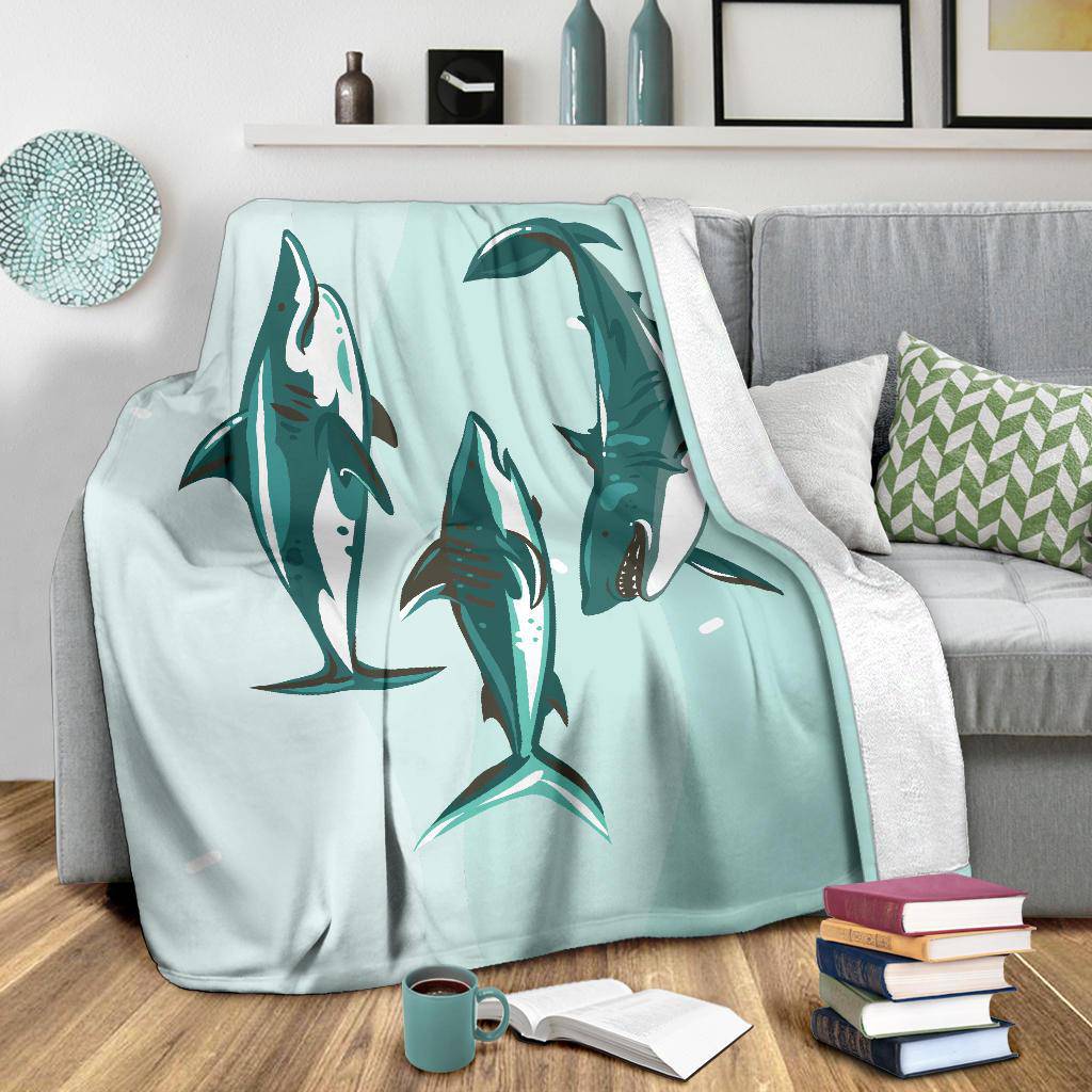 Sharks in the Sea Premium Blanket - Top Content | POD Collection | Free Shipping