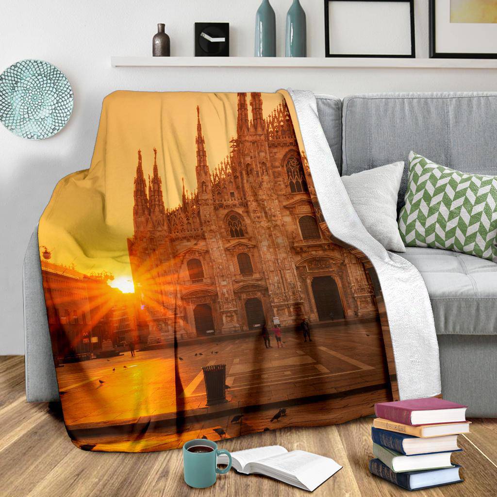 Milan Europe Travel City Sunrise Travel Premium Blanket - Top Content | POD Collection | Free Shipping