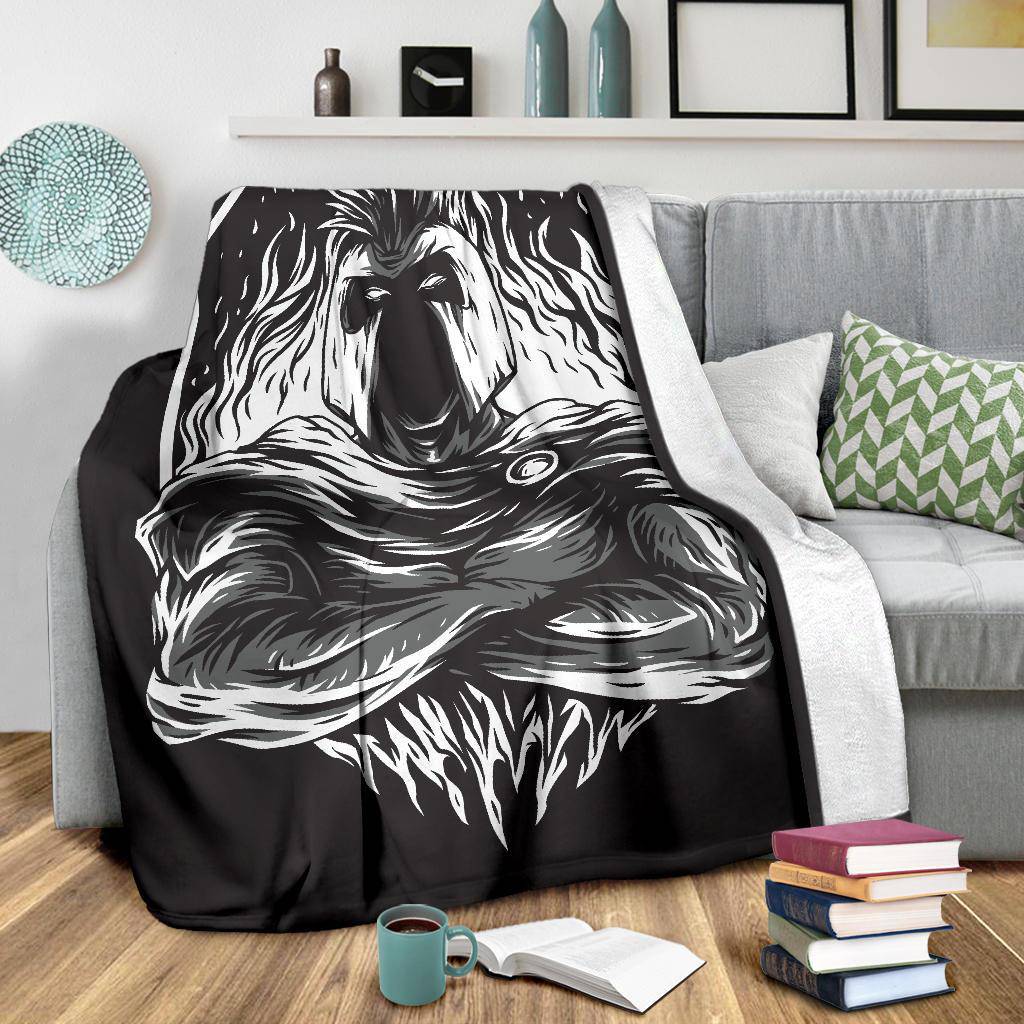 Super Spartan Drawing Art B&W Premium Blanket - Top Content | POD Collection | Free Shipping