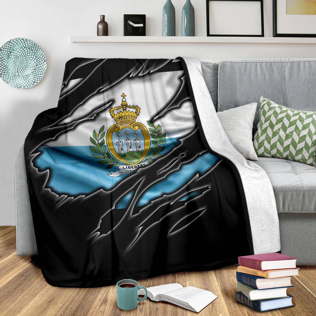 San Marino Flag Premium Blanket - Top Content | POD Collection | Free Shipping