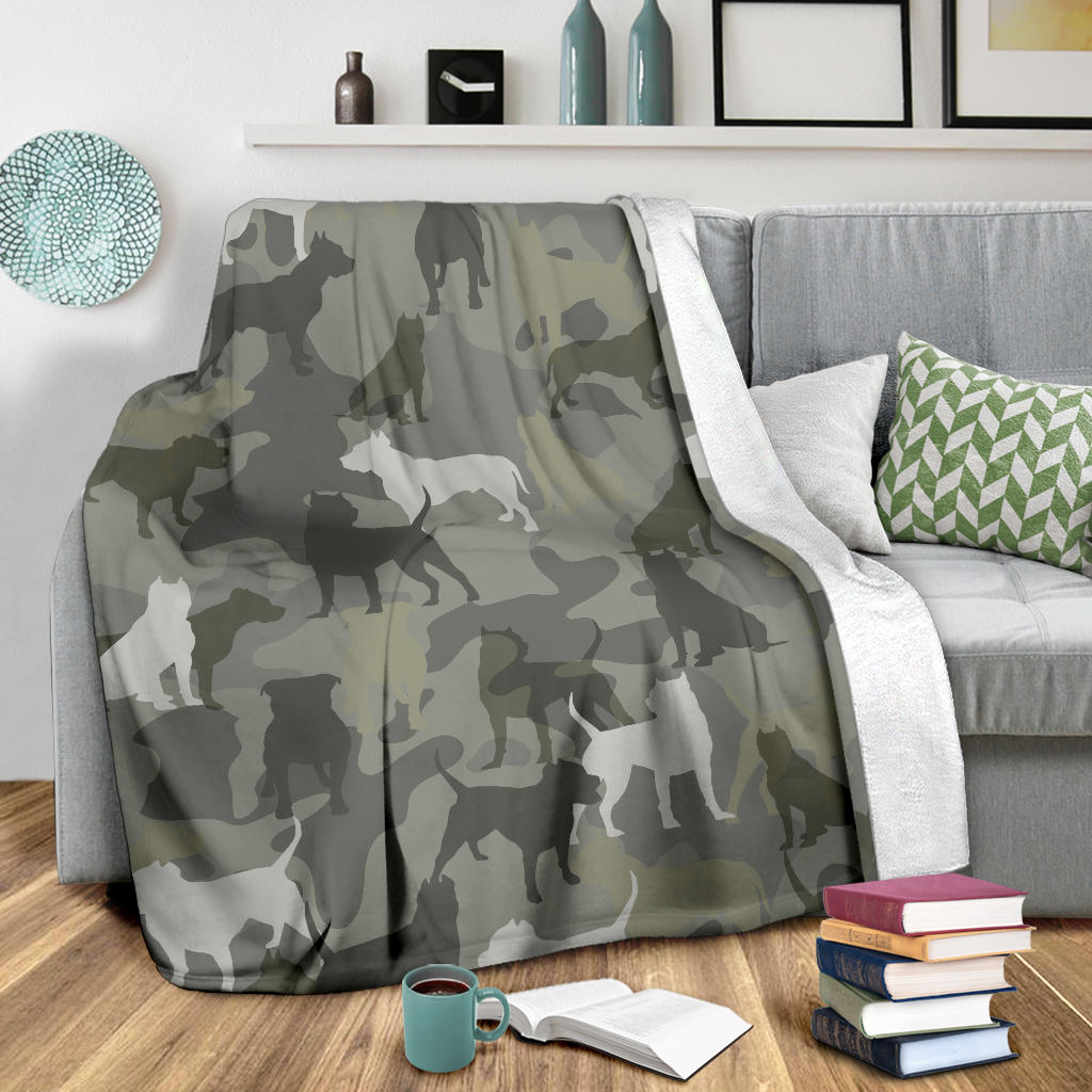 Pitbull Camo Blanket