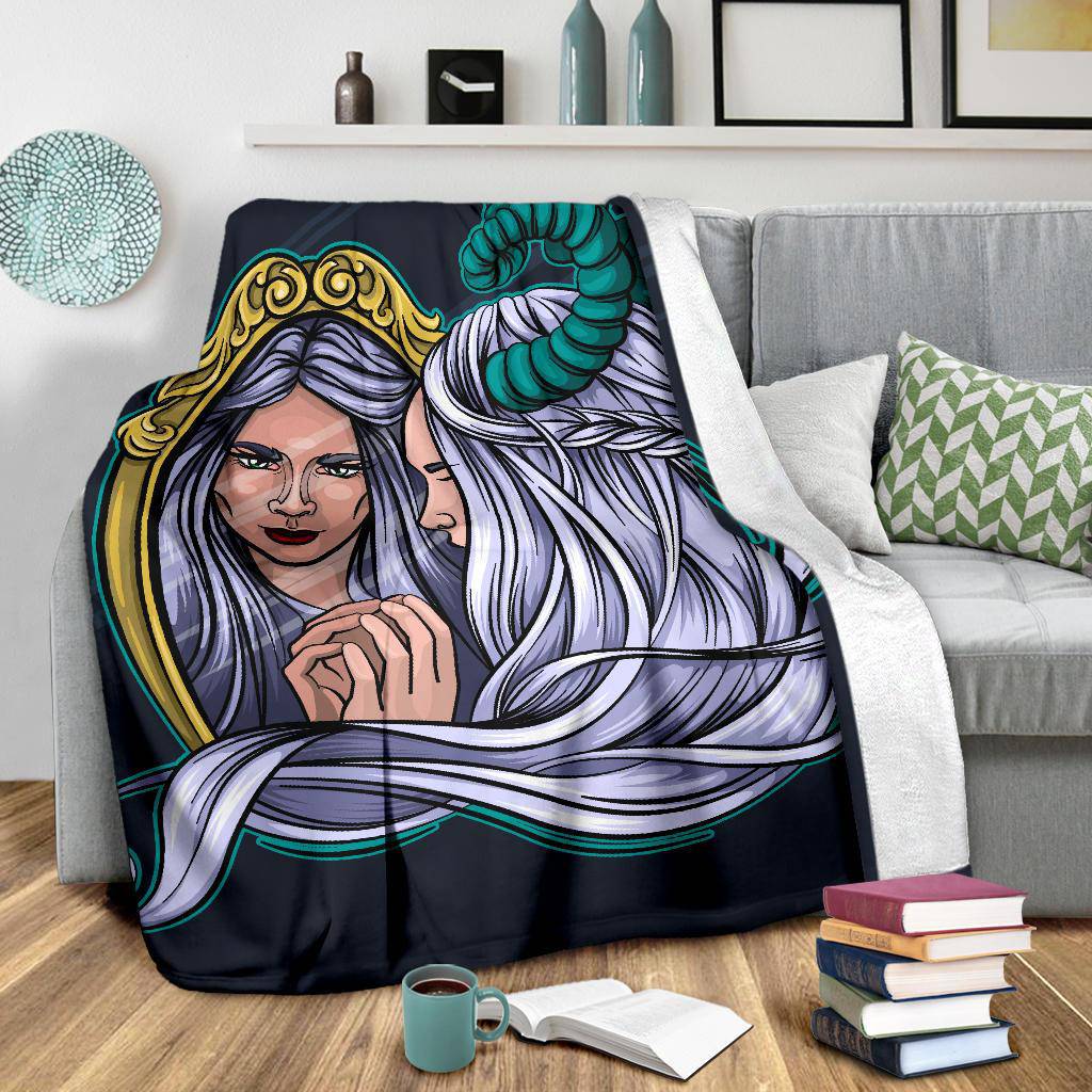 Witch Faun Halloween Art Drawing Premium Blanket - Top Content | POD Collection | Free Shipping