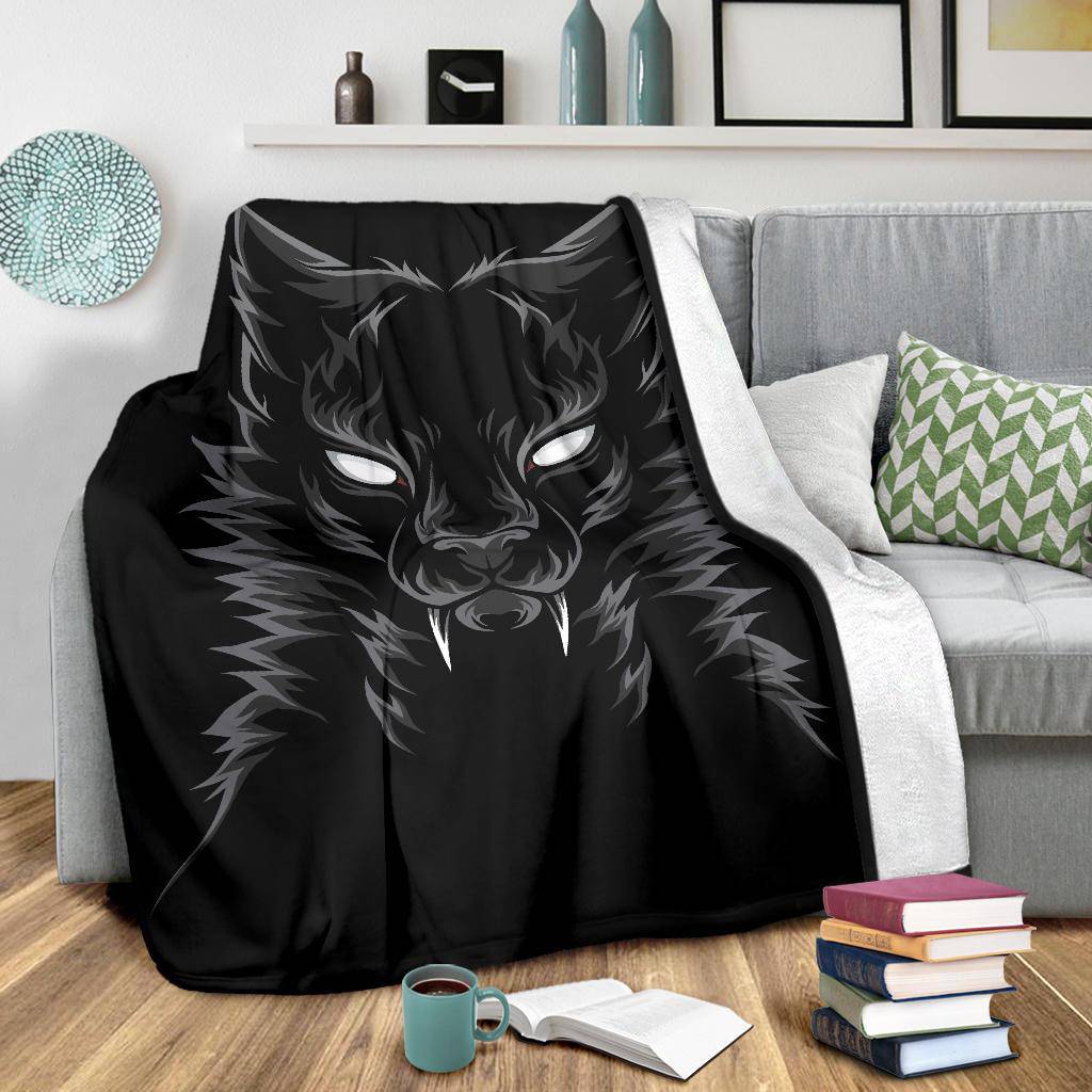 Scary Beast Leopard Black Premium Blanket - Top Content | POD Collection | Free Shipping