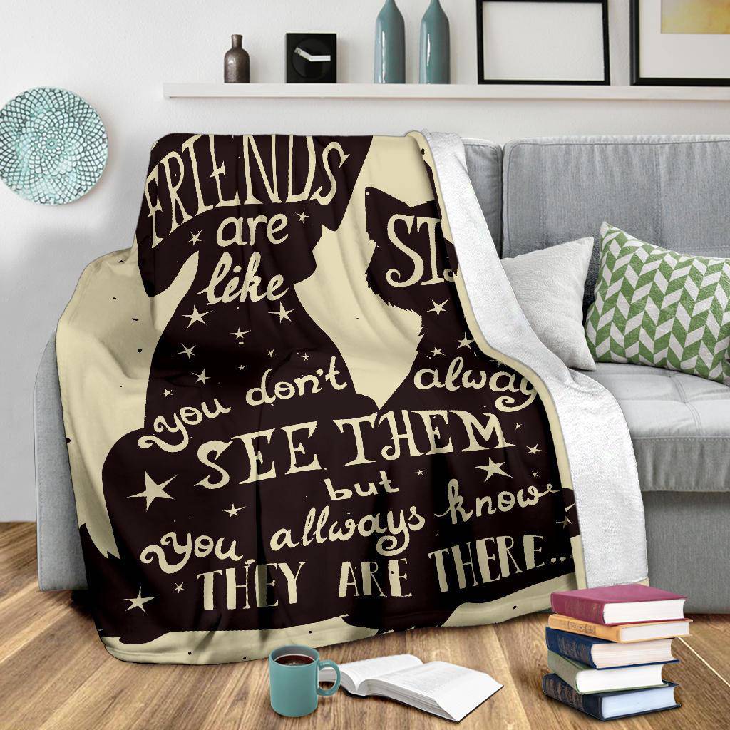 Pets Friends Are Like Stars Premium Blanket - Top Content | POD Collection | Free Shipping