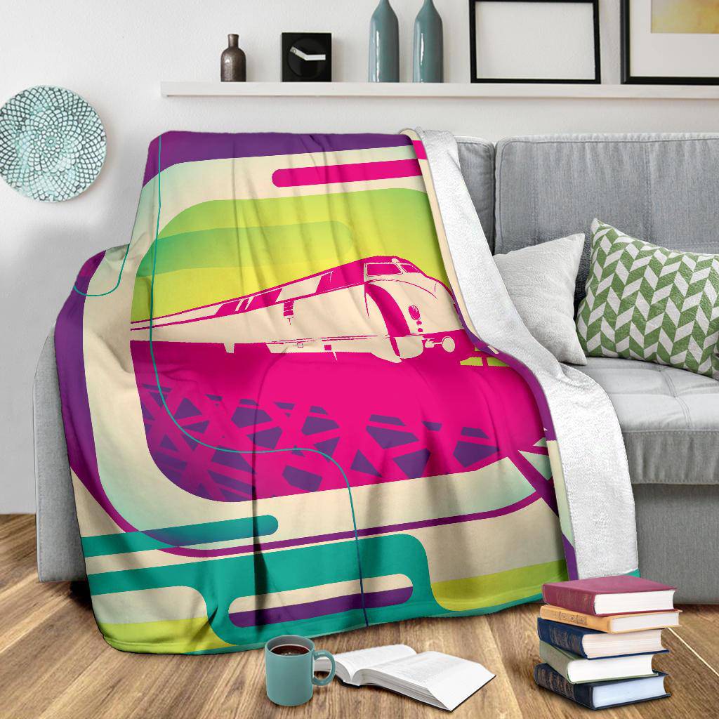 Abstract Art Train Tunnel Colourful Premium Blanket - Top Content | POD Collection | Free Shipping