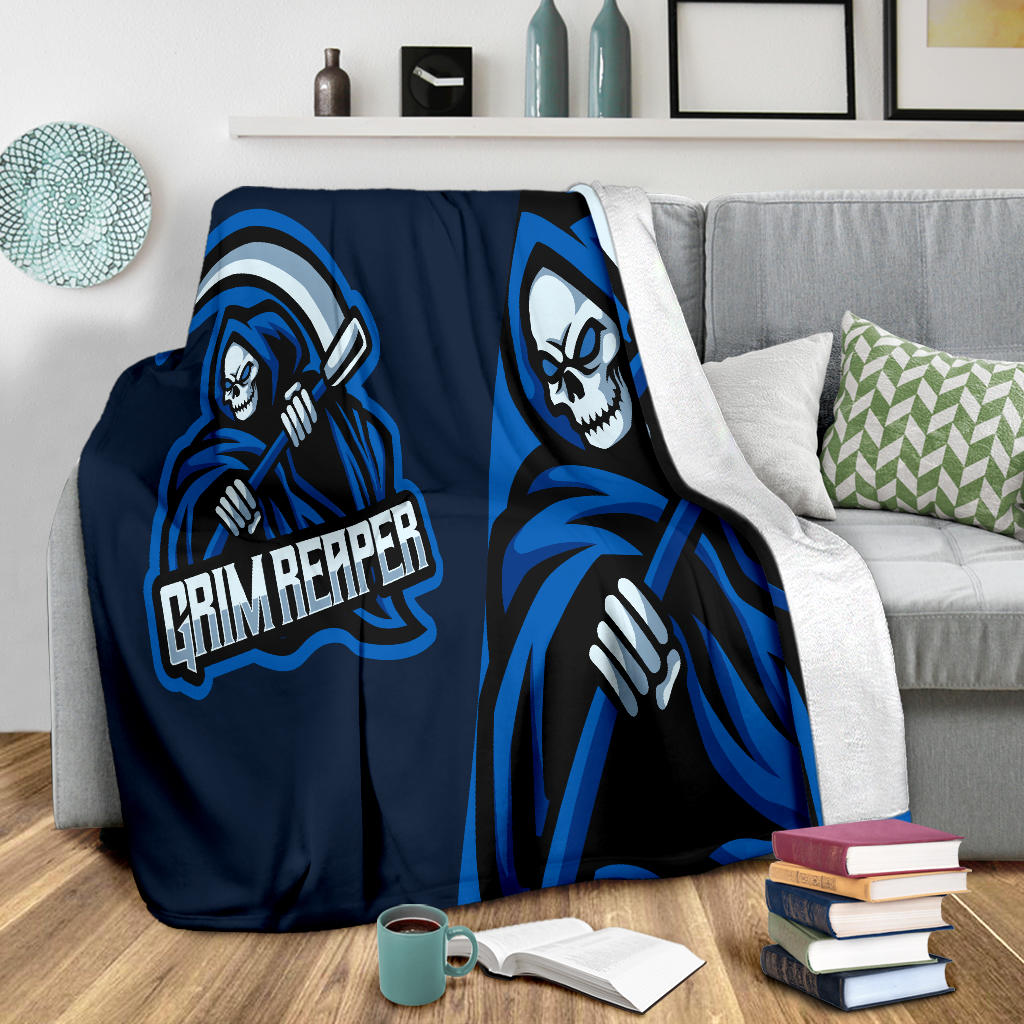 Blue Grim Reaper Blanket