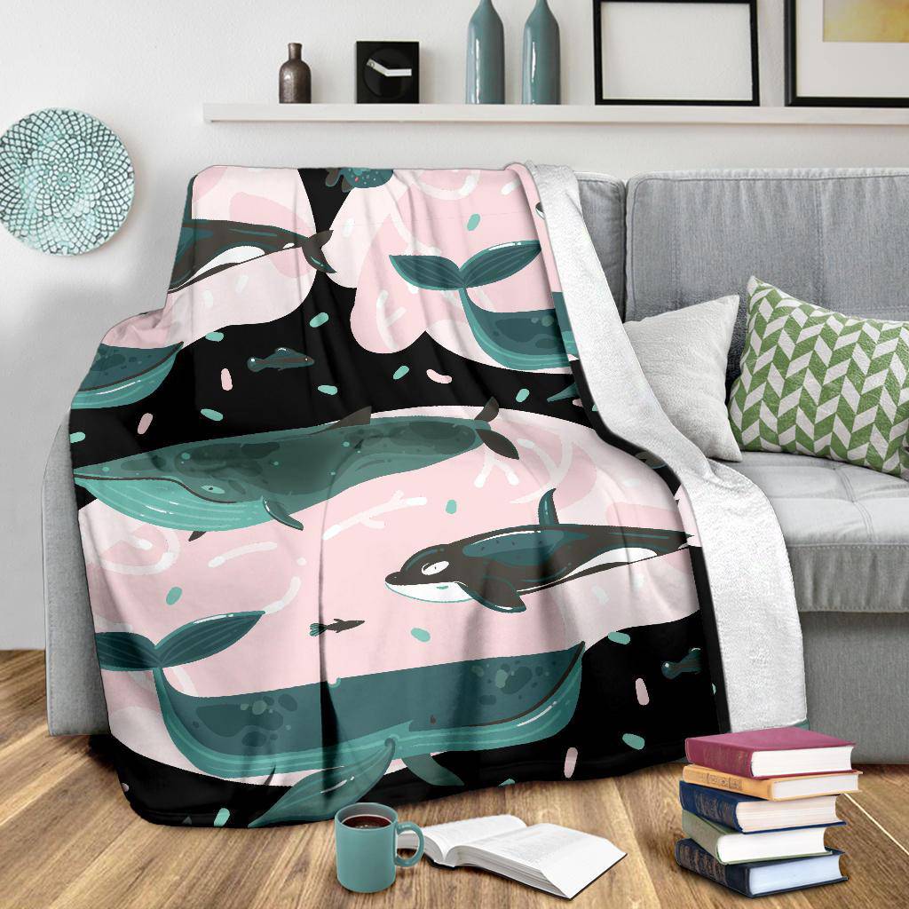 Whales Fishes Sea Underwater Life Premium Blanket - Top Content | POD Collection | Free Shipping