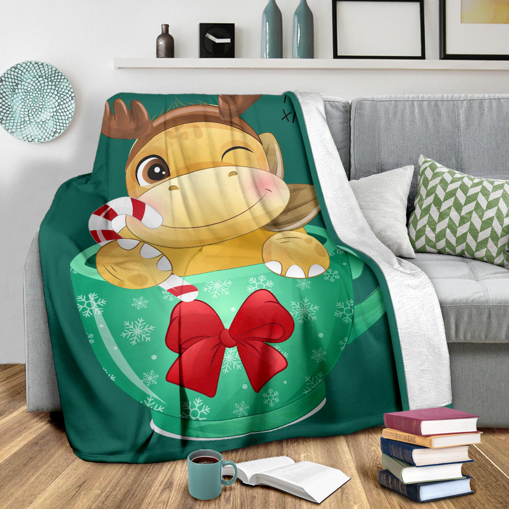 cute dinosaur merry xmas green blanket - Top Content | POD Collection | Free Shipping