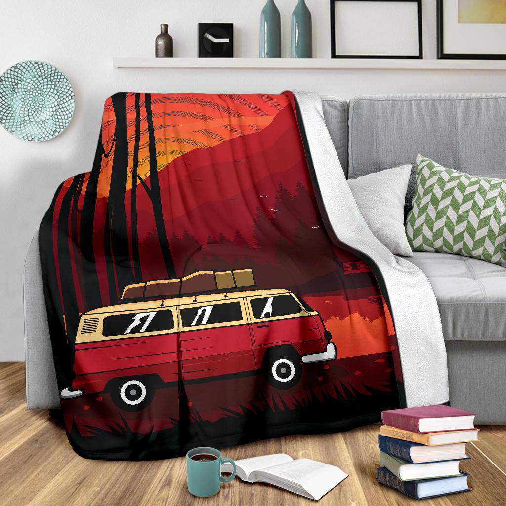 Lake House Vacation Cartoon Premium Blanket - Top Content | POD Collection | Free Shipping