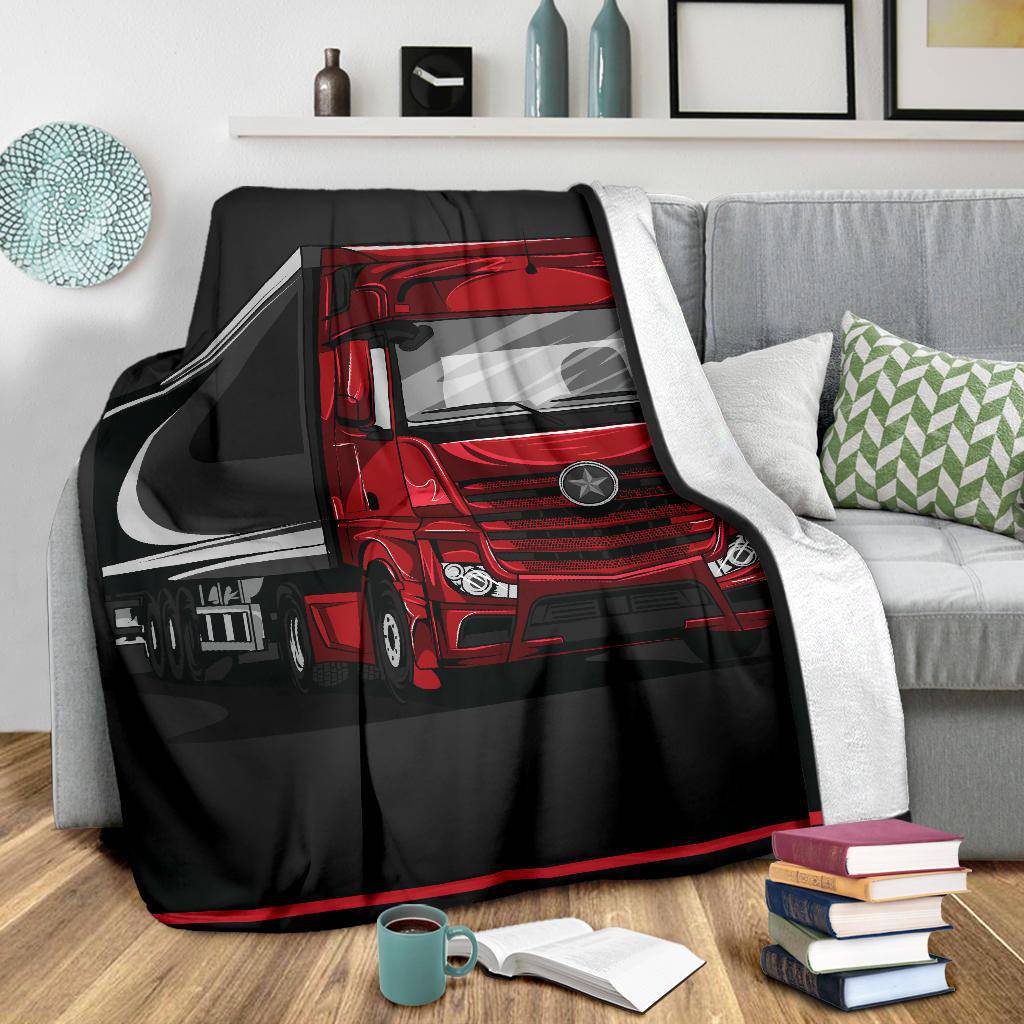 Red Star Truck Cartoon Premium Blanket - Top Content | POD Collection | Free Shipping