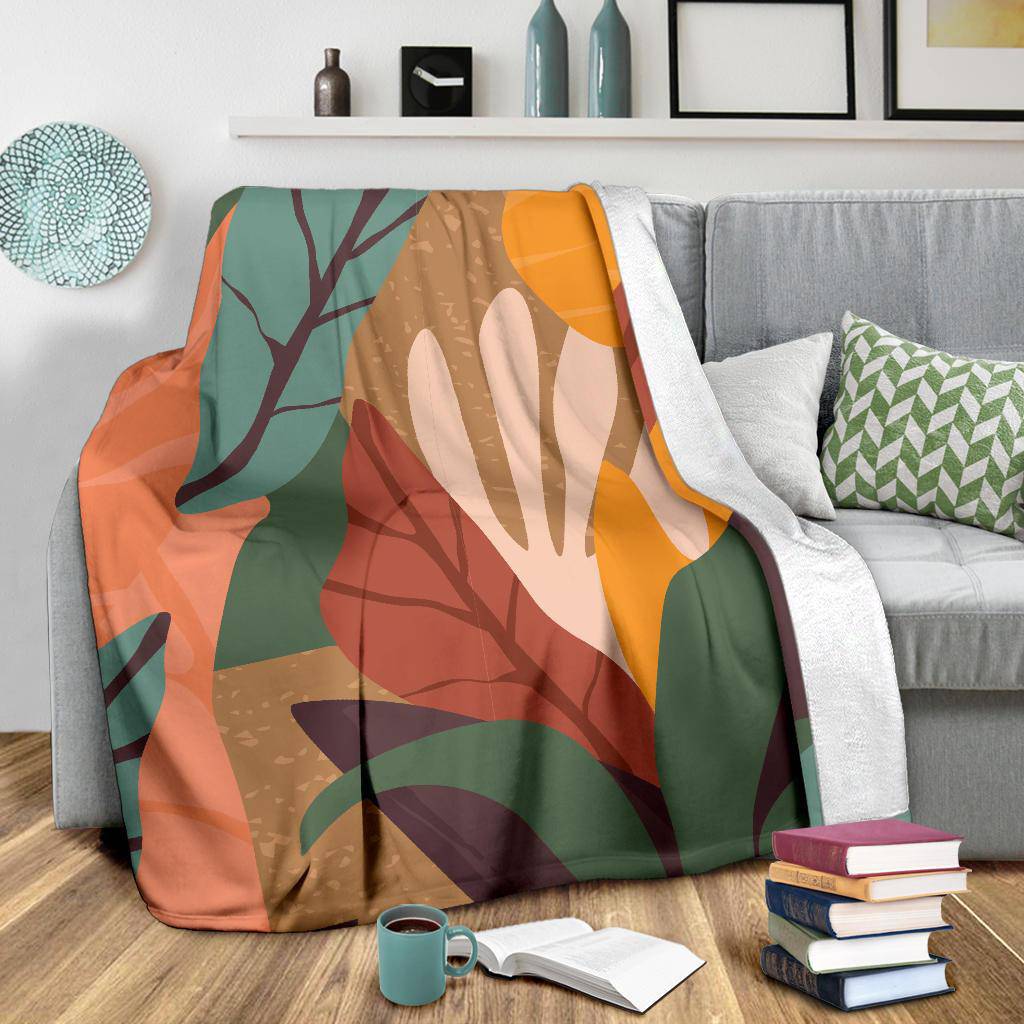 Autumn Leaves Colorful Fall Premium Blanket - Top Content | POD Collection | Free Shipping