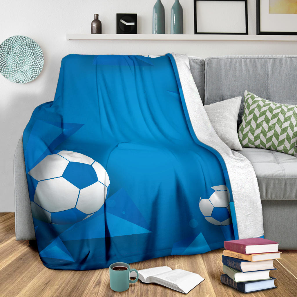 blue football 3d shapes blanket - Top Content | POD Collection | Free Shipping