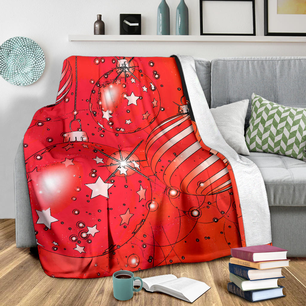 christmas bauble background blanket - Top Content | POD Collection | Free Shipping