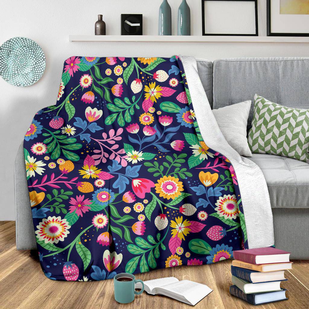 Hand Painted Exotic Plants Floral Premium Blanket - Top Content | POD Collection | Free Shipping